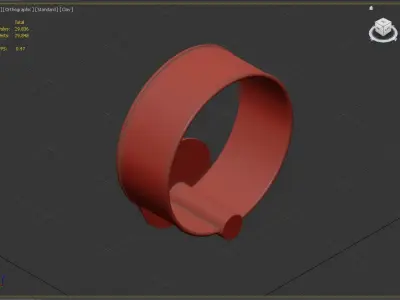 Modern bedside wall light in acrylic and metal 3D model