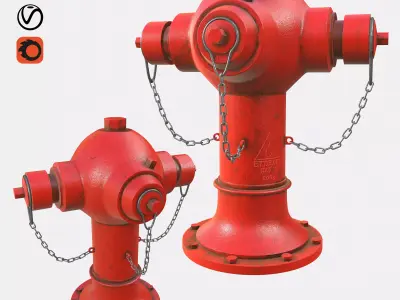 Street Hydrant 03 Low-poly 3D model