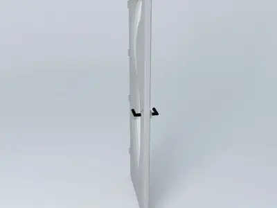 Letter S 3D door very detail with glass lock and hinger Free 3D model