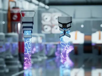 SciFi Lanterns 24 Assets Low-poly 3D model