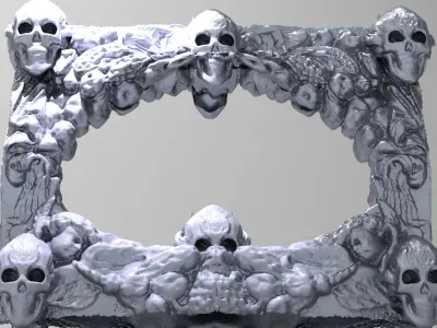 Cave Scull rocks 3D model