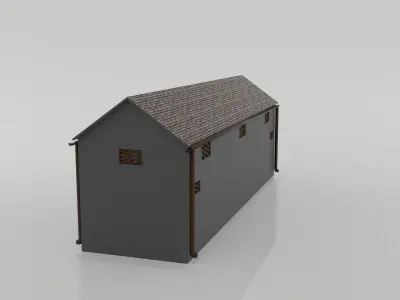 Barn Old Free low-poly 3D model