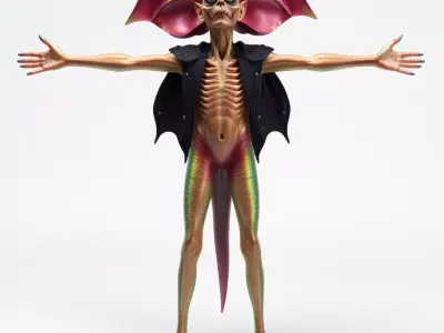 Alien Creature with Vest Model Pack Low-poly 3D model