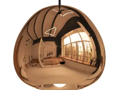 Pendant lamp Void Light 15 cm Silver 3D model