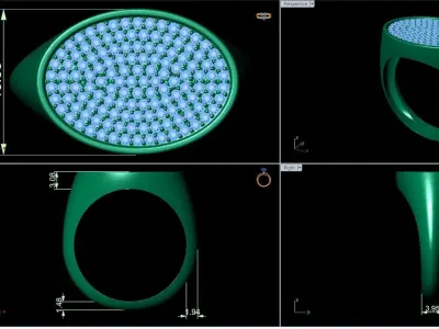 Small fancy mans ring 3D print model