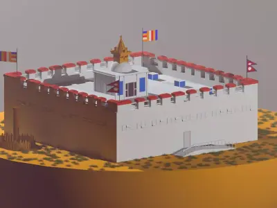 Maya Devi Temple 3D Model - Lumbini Nepal 3D model