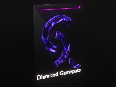 Sci-fi Diamond Game pass animated 3D model