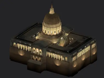 San Francisco City Hall Low-poly 3D model