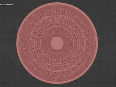 Wooden Door CNC Design african medallion ArtCAM relief  Design 3D print model