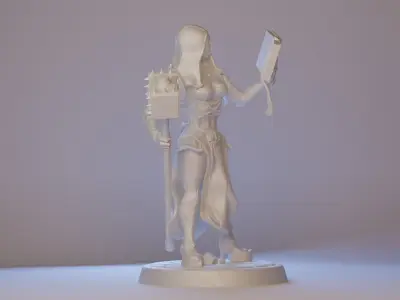 Printable Priestess miniature v2 3D print model