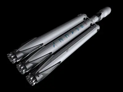 Falcon Heavy Fully Reusable 3D model