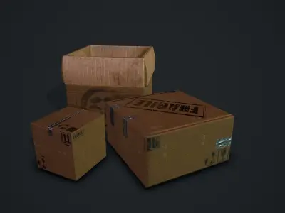 Food Truck and Props Minipack Low-poly 3D model