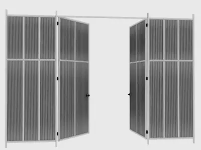 Aluminium door 3 3D model