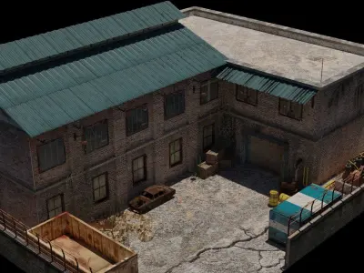 Factory warehouse 3D model