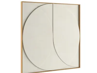 Circle bas-relief poster 3D model