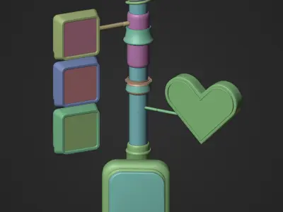 High-Quality Traffic Light 3D Model 3D model