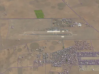 Buraydah - Prince Naif Bin Abdulaziz Airport - ELQ Low-poly 3D model