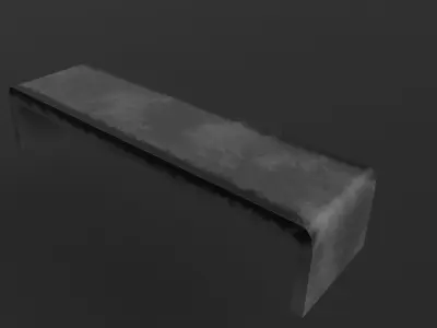 Concrete Skate Bench Free 3D model
