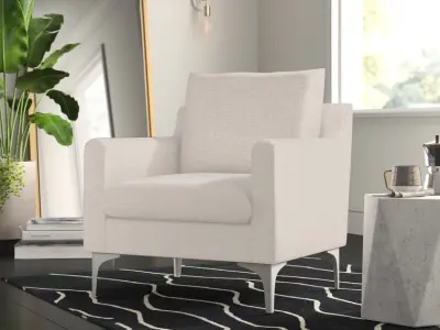 Buehler Wide Armchair - 2 Colour 3D model