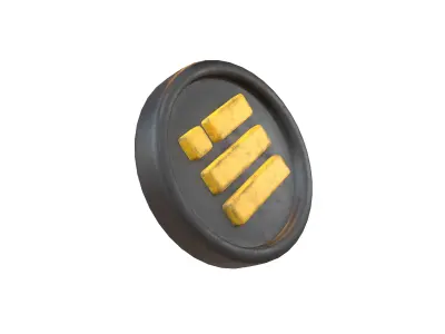 Cartoon Binance USD Coin v1 006 Low-poly 3D model