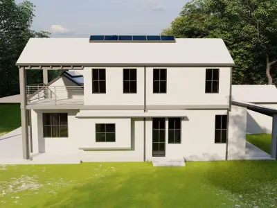 Casa Scene-villa-modern house 3D model 20