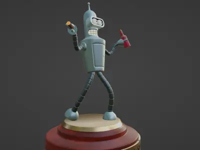 Bender Statue Futurama - 3D Printable 3D print model