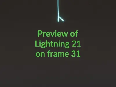 Animated Lightning v21 Low-poly 3D model