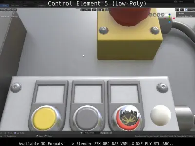 Control Element 5 Low-Poly Version Low-poly 3D model