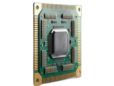 Electronic Circuit Board Module Low-poly 3D model