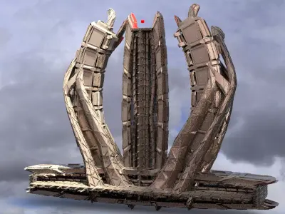 Qatar Sci fi  ivy Tower  3D model