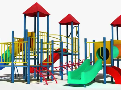 Playground Slide Low-poly 3D model purchase