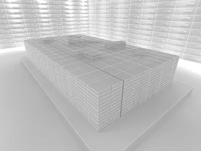 Bank Vault and Coins 3D model