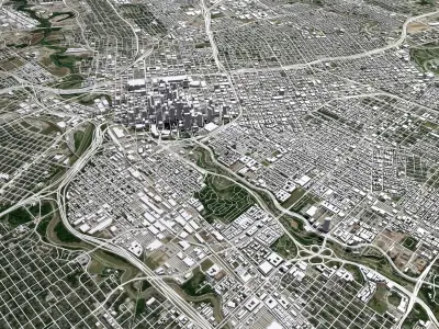 Cityscape  Houston USA 3D model