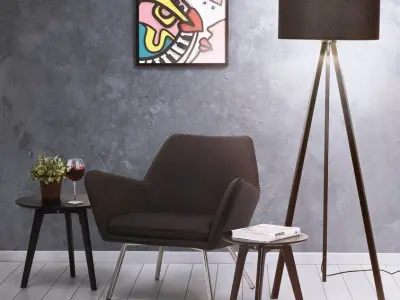 Trivet Tripod Floor Light Lamp - 3 Colour 3D model