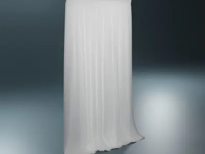 Tulle curtain 3D model
