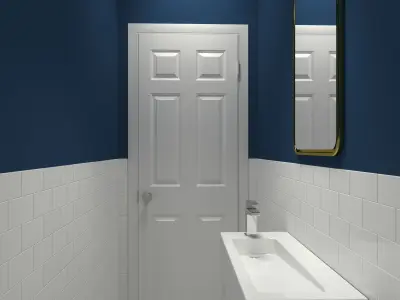Vanity-009 bathroom vanity set with mirror 3D model