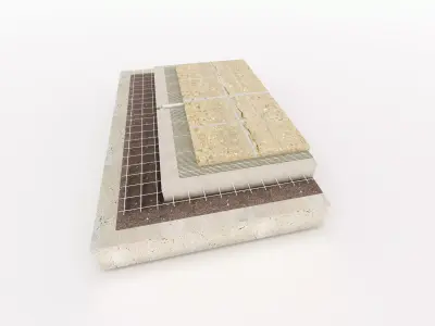 Wall Cross Section Insulation-Park wall detail-11 3D model