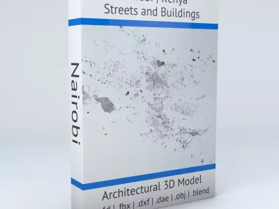 Nairobi Streets and Buildings 3D model