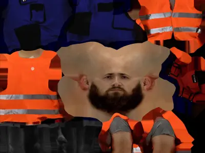 3D Scan Man Worker Safety 018 3D model