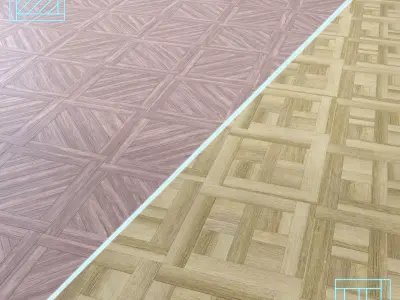 Parquet - Laminate - Wooden floor 2 in 1 Low-poly 3D model 115