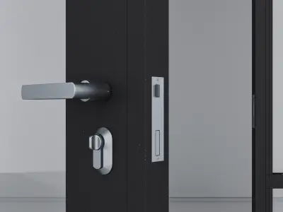 Aluminium door 20 3D model