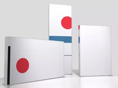 LED Lightbox Display Stand Pack  Exhibition 3D Models 3D model