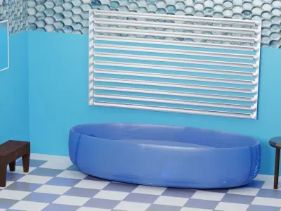 simple bathroom  3D model