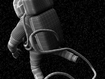 Astronaut in space 3D model