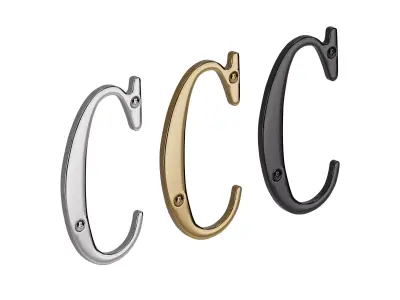 House Letter Solid Bright Brass Wall Mount C Letter 3D model