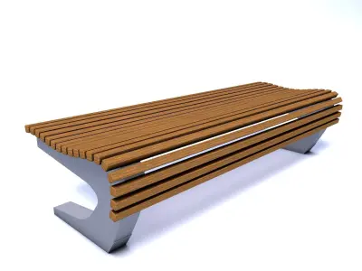 Pack of benches 3D model