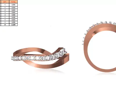 Ladies-Elegant Stone Rings For Womens 54 3D print model
