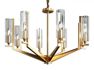 FASHION BRASS CHANDELIER 3 Low-poly 3D model
