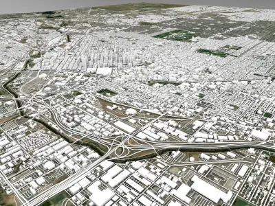 Cityscape Denver USA 3D model