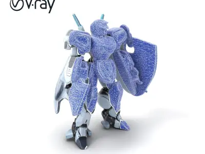 Guardian Protector Automaton Model Pack - Humanoid Form with ... Low-poly 3D model